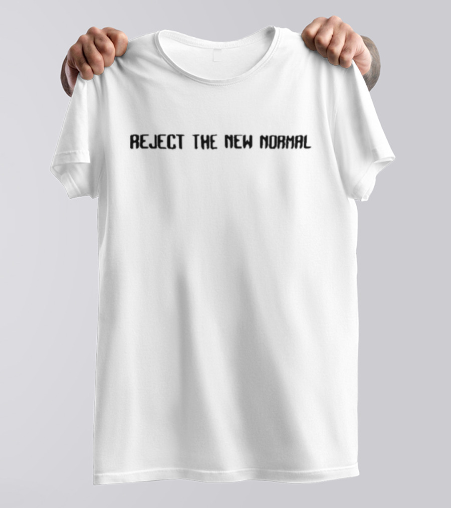 David Scott Leatherwood Reject The New Normal Text T-Shirt