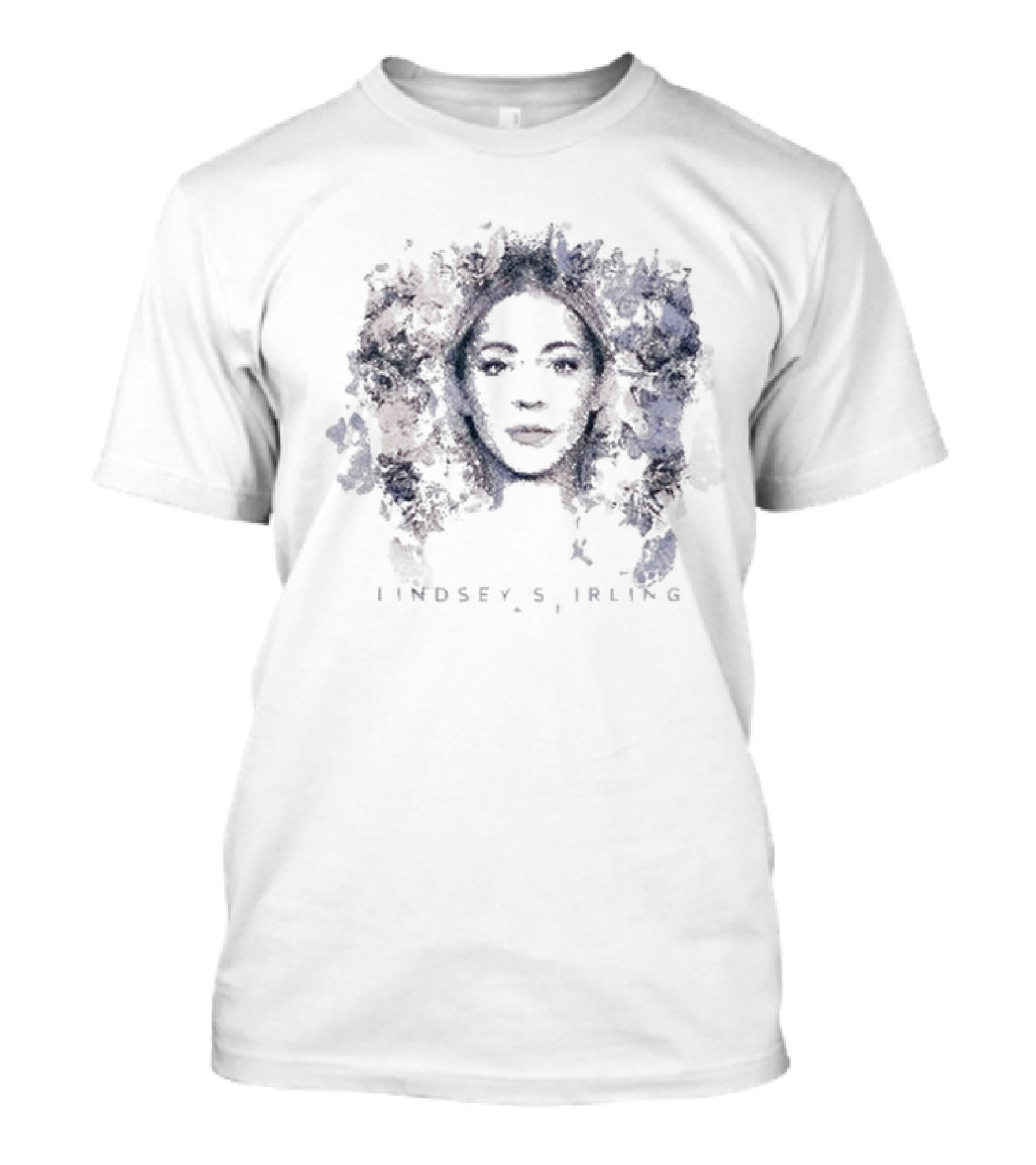 Lindsey Stirling Album Cover Watercolor Floral Face T-Shirt