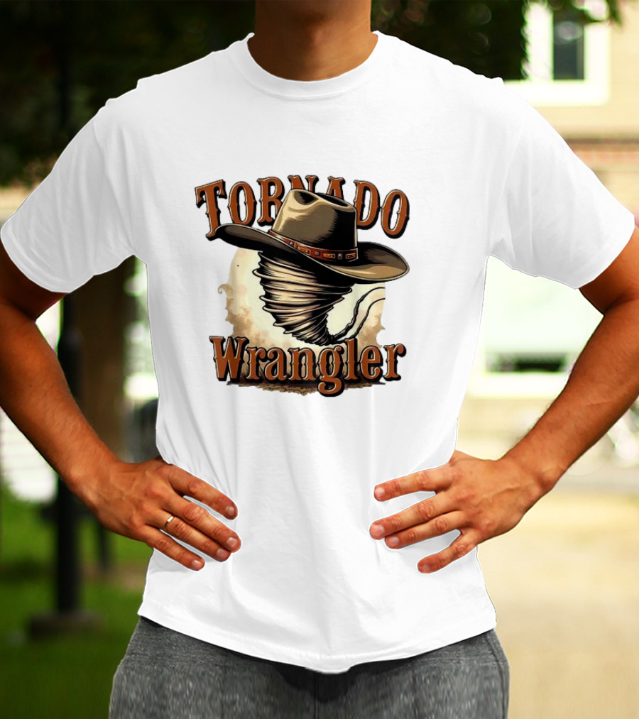 Tornado Wrangler Cowboy Hat Twister T-Shirt