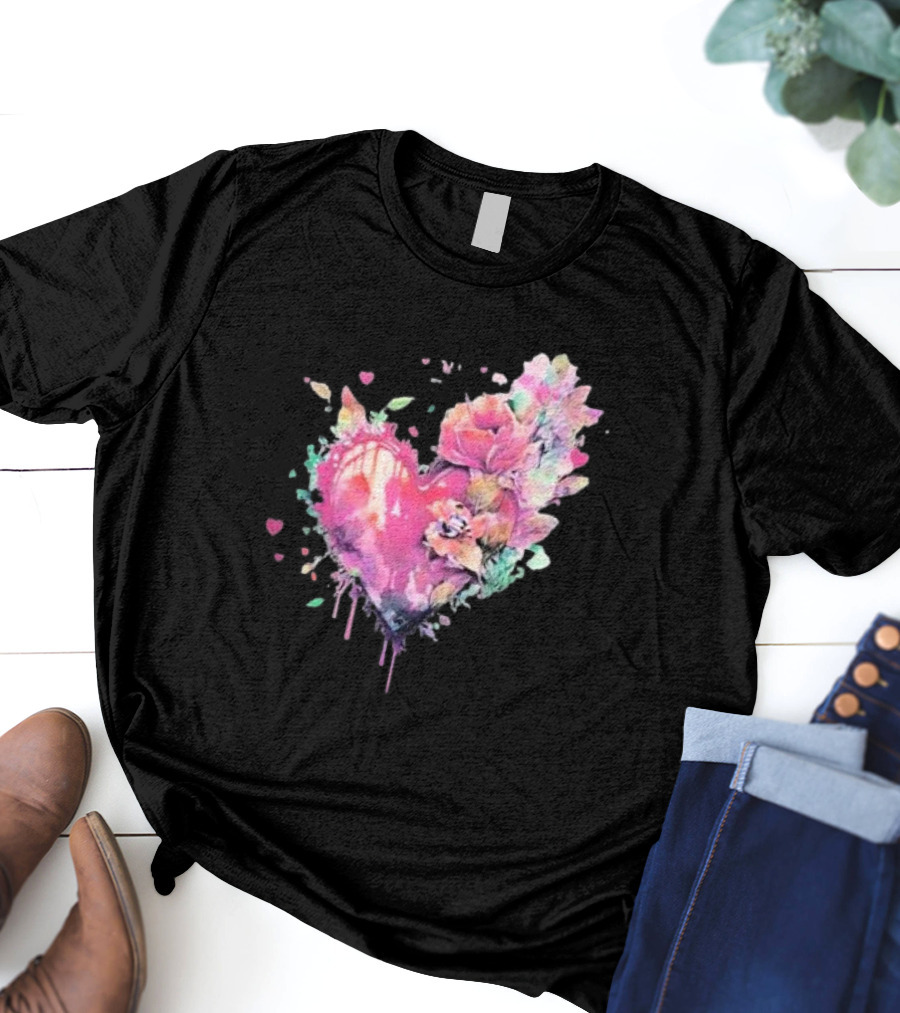Alexander Stewart Bleeding Heart Floral T-Shirt