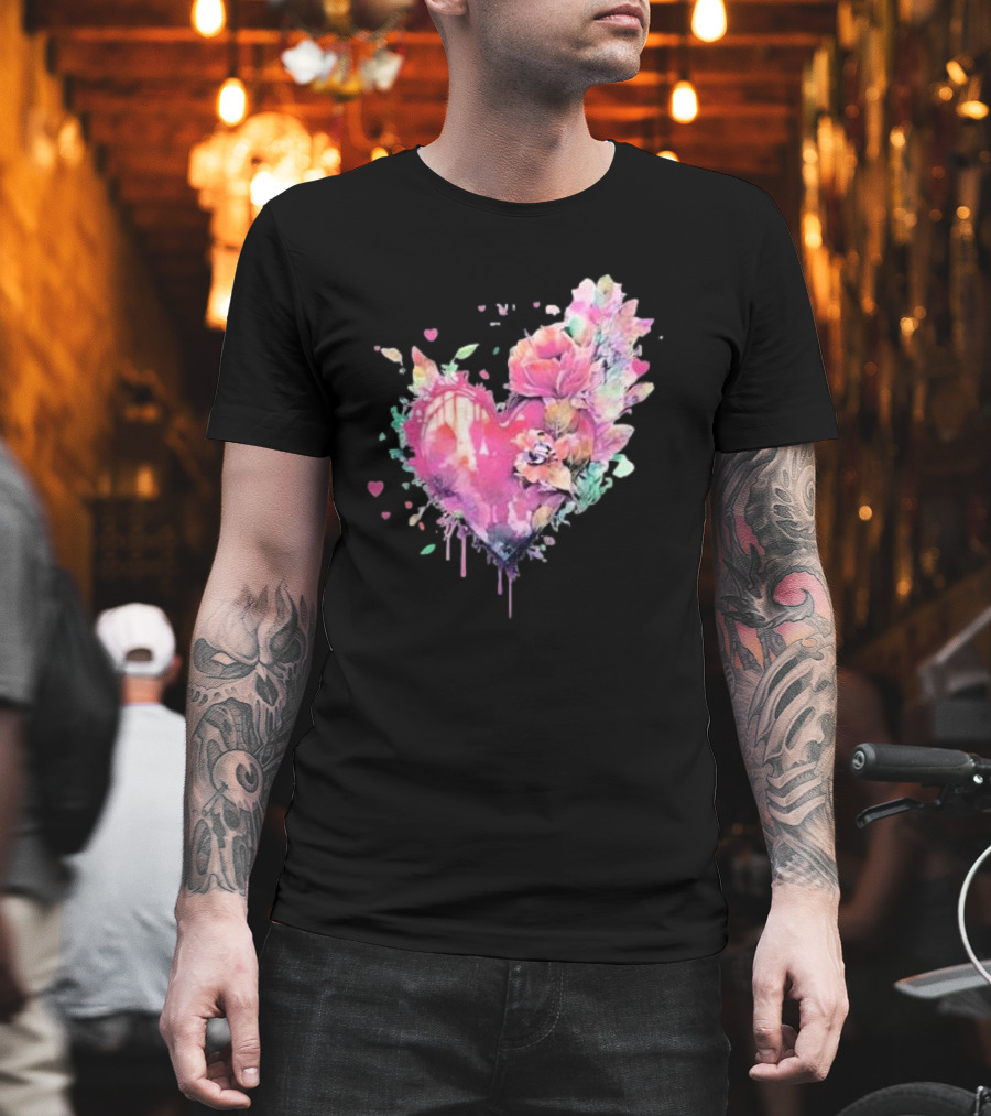 Alexander Stewart Bleeding Heart Floral T-Shirt