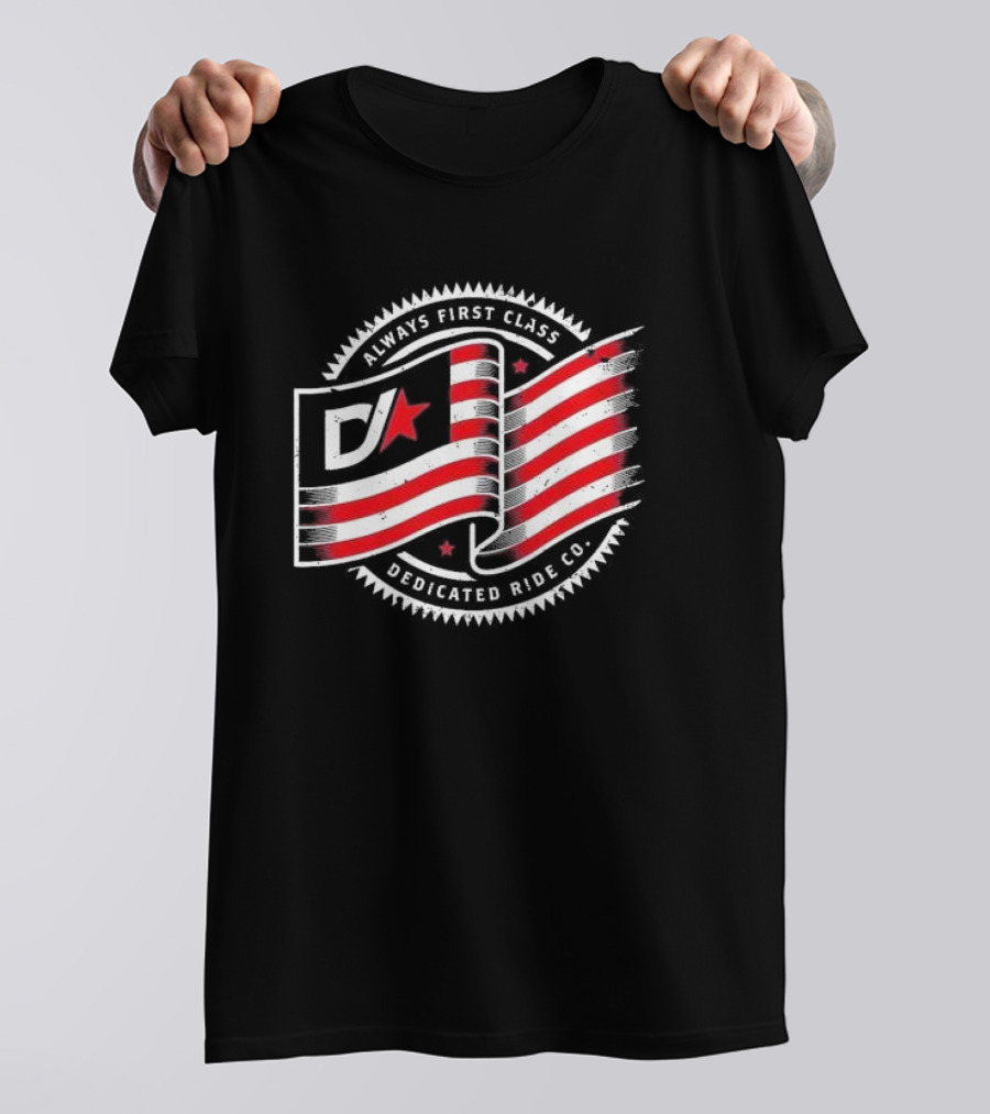 Always First Class DJ Star And Stripes Dedicated Ride Co T-Shirt