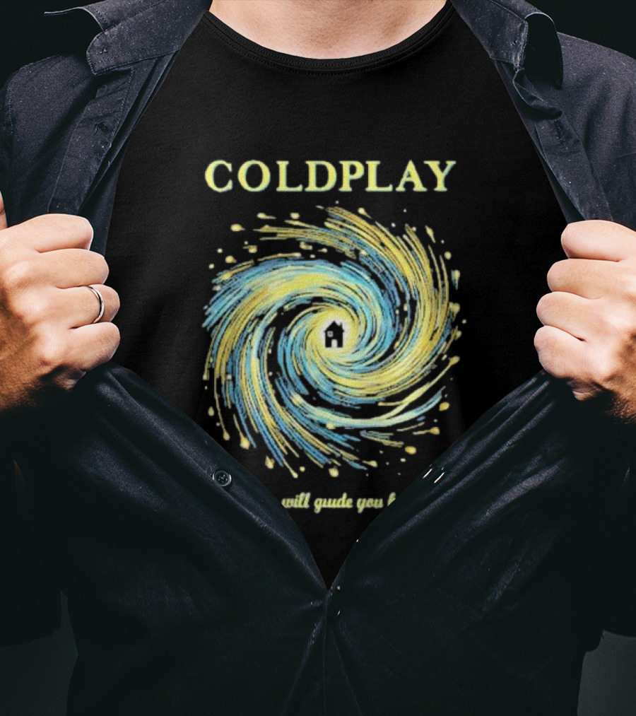 COLDPLAY Lights Will Guide You Home Swirling Universe T-Shirt