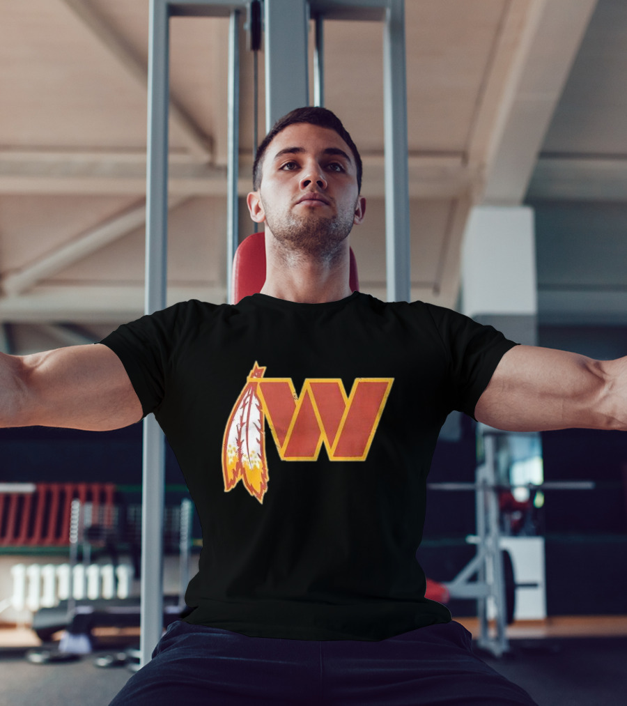 Dan W Quinn Washington Football Logo Icon W Feather T-Shirt
