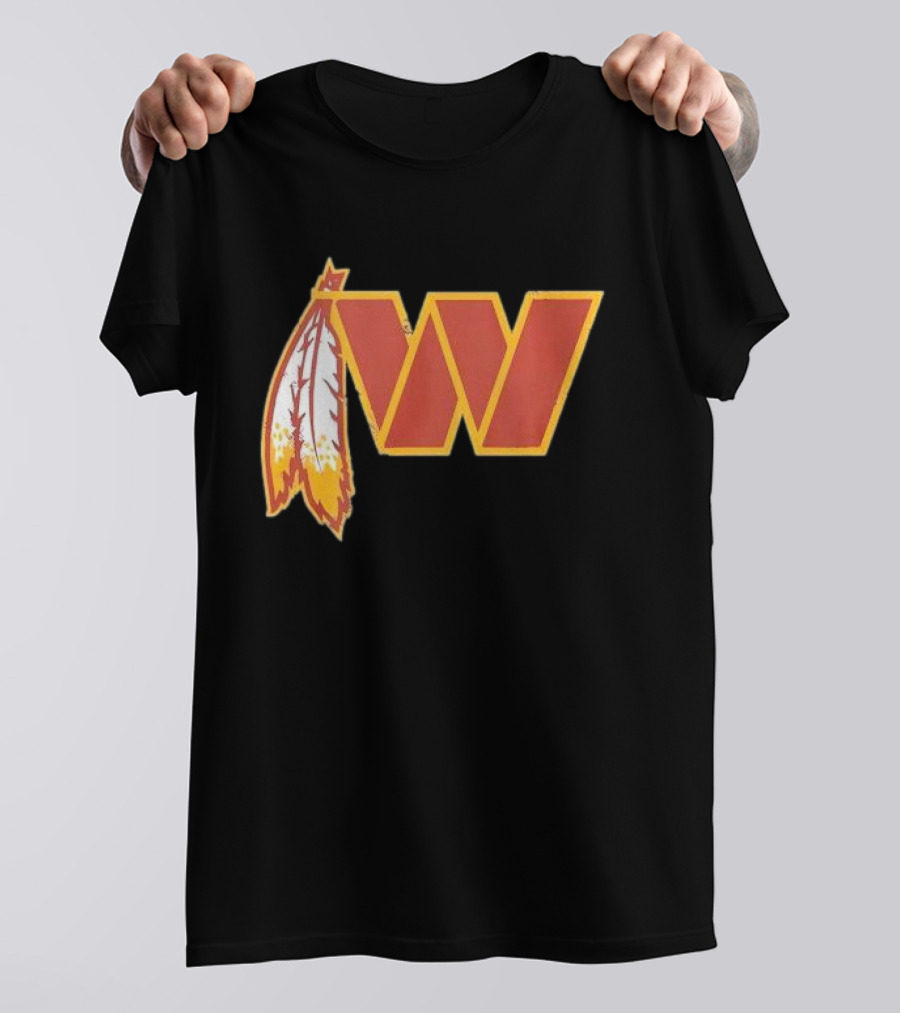 Dan W Quinn Washington Football Logo Icon W Feather T-Shirt