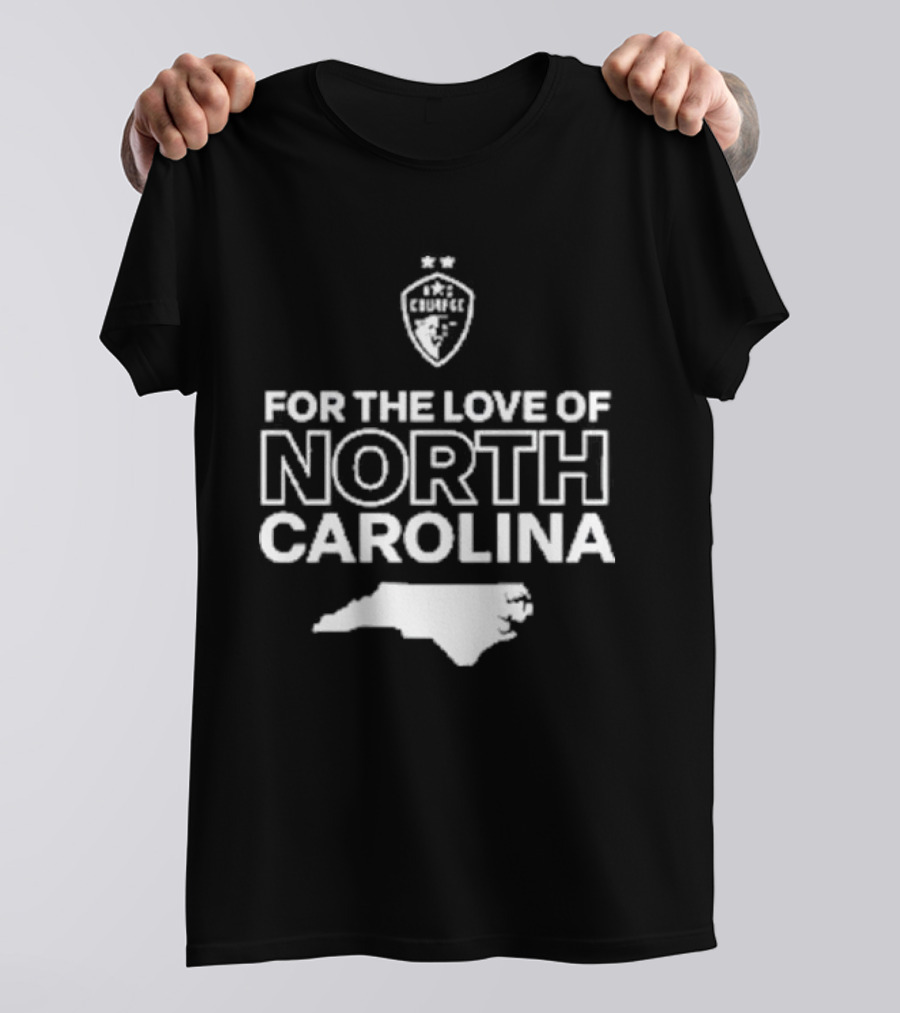 CHARLOTTE FC For The Love Of North Carolina Map T-Shirt