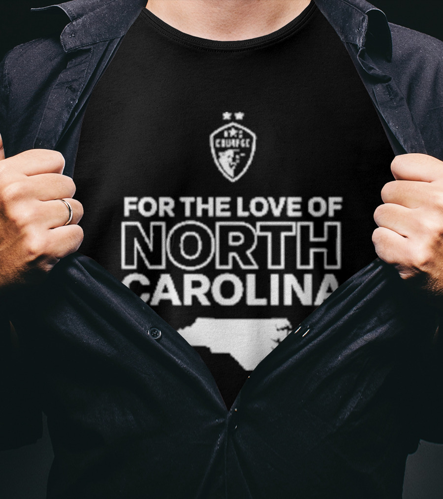 CHARLOTTE FC For The Love Of North Carolina Map T-Shirt