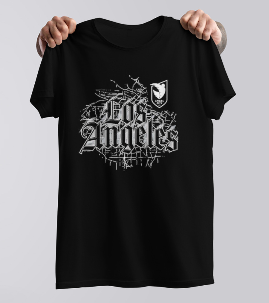Los Angeles Angel City Map Bird Emblem T-Shirt