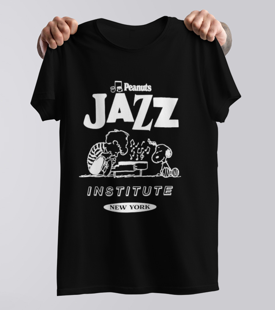Peanuts Jazz Institute New York Snoopy And Schroeder T-Shirt