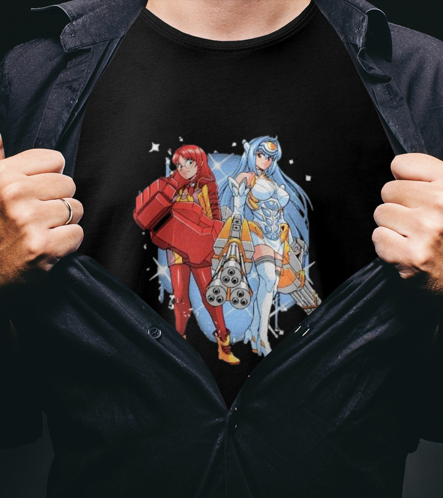 Space Journey Coinbox Anime Duo With Armor And Weapons T-Shirt