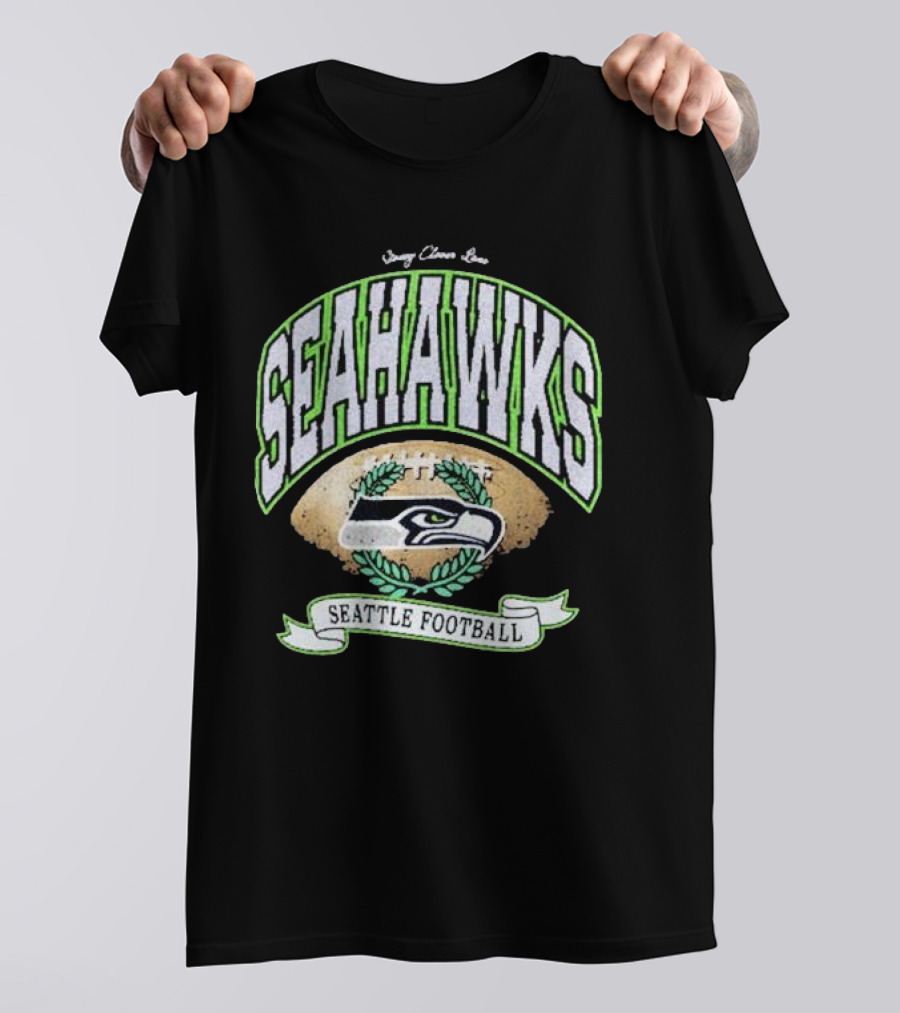 Stoney Clover Lane X 47 Seattle Seahawks Glitter Rocker Vintage Football T-Shirt