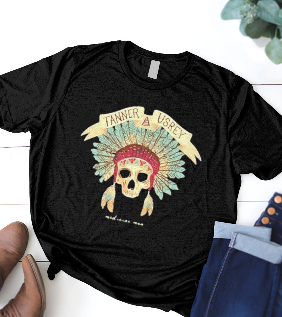 Tanner Usrey Skull Headdress Medicine Man T-Shirt