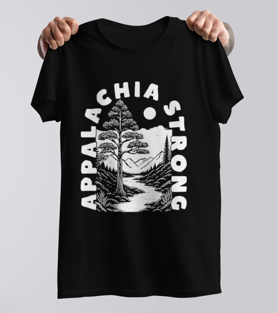 Appalachia Strong Tyler Childers Lady May Scenic Mountain And Tree T-Shirt