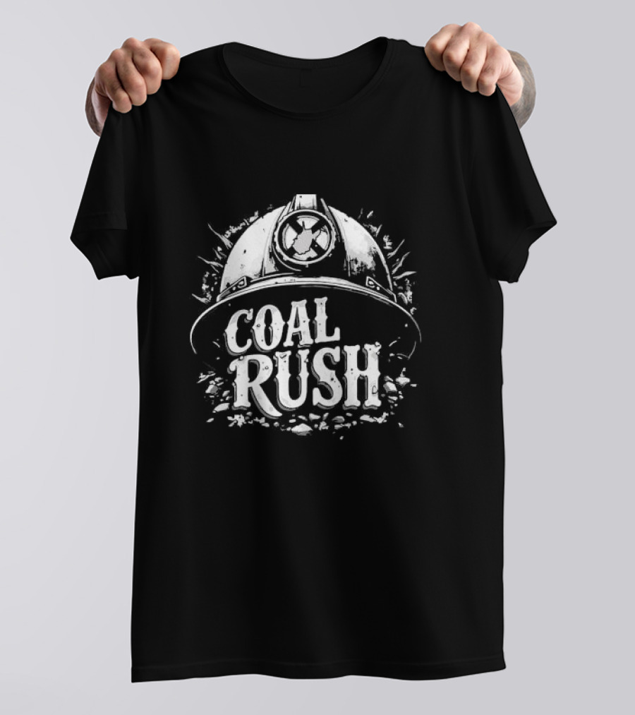 West Virginia Coal Rush Miner Helmet T-Shirt