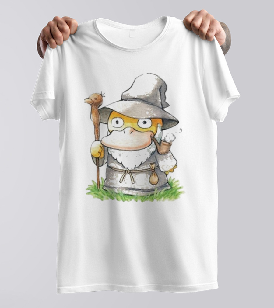 Ganduck The Grey Psyduck Wizard Crossover T-Shirt