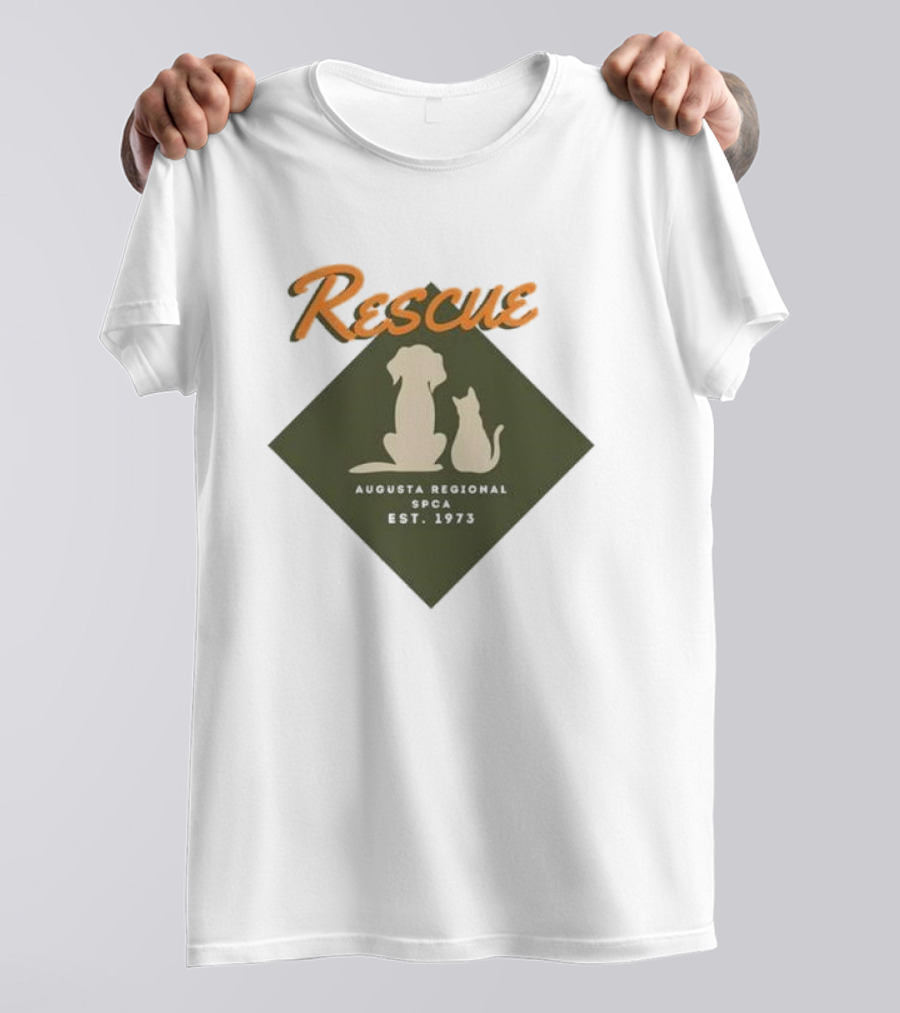 Rescue Augusta Regional SPCA Est 1973 Dog And Cat T-Shirt