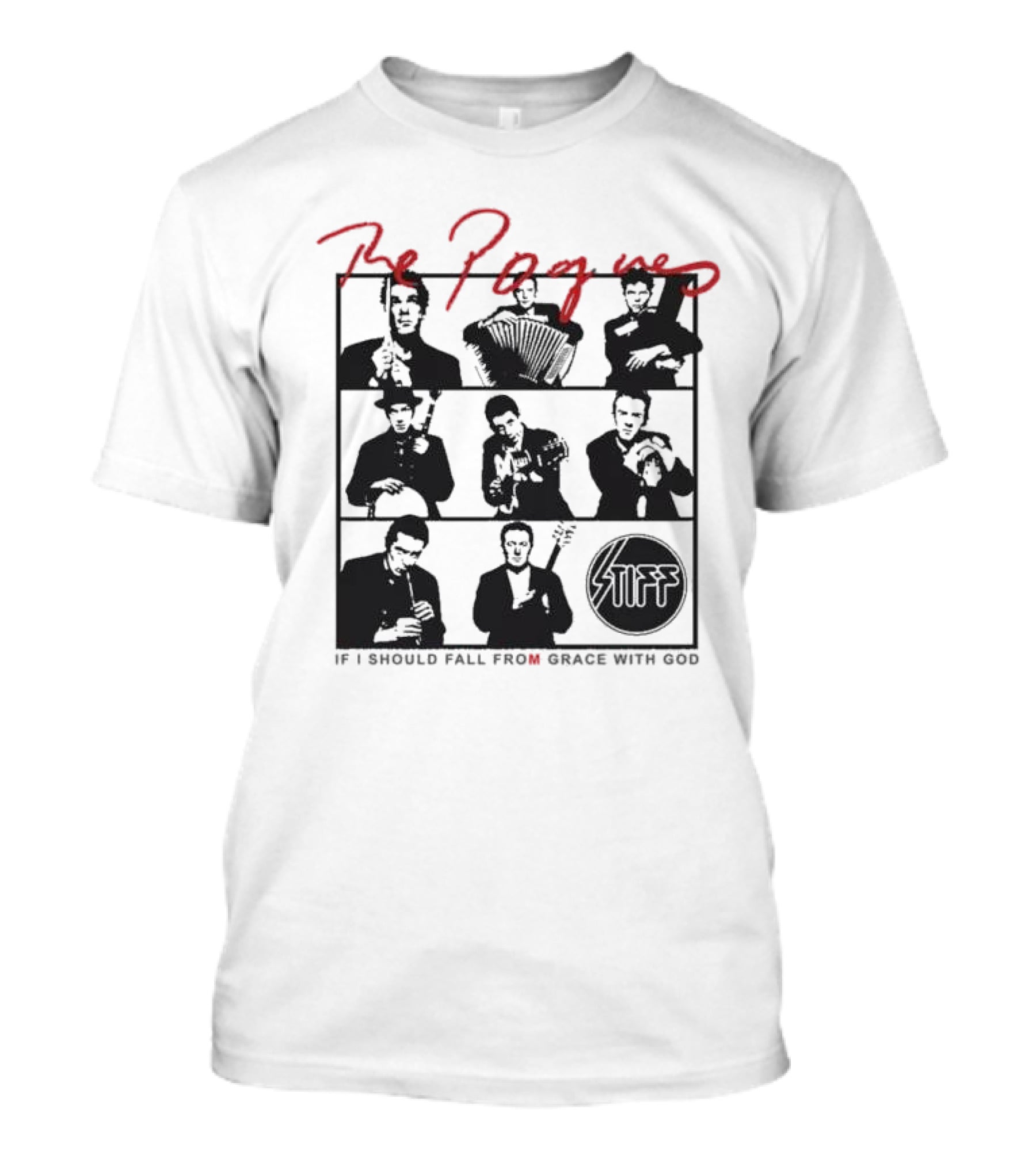 The Pogues If I Should Fall From Grace With God Stiff Records T-Shirt