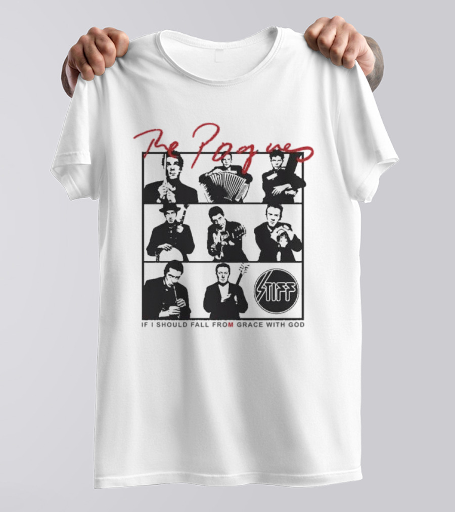 The Pogues If I Should Fall From Grace With God Stiff Records T-Shirt