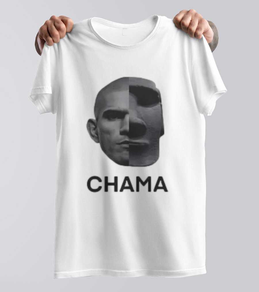 CHAMA Alex Pereira Poatan UFC MMA Face Split T-Shirt