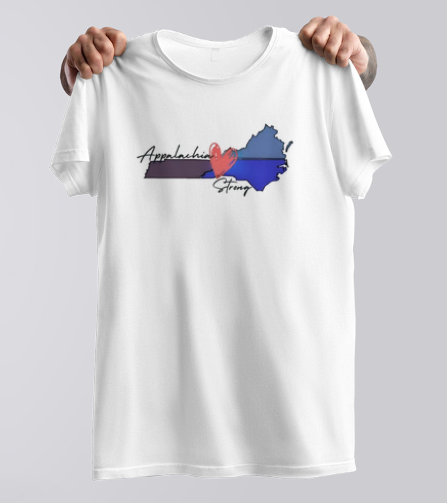 Appalachia Strong Heart With State Map T-Shirt