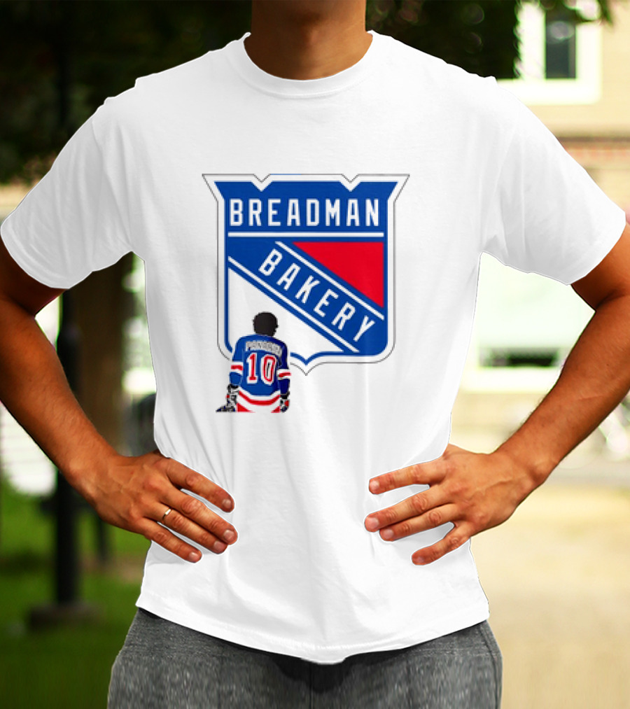 Breadman Bakery Artemi Panarin 10 True Blue New York Rangers Fan T-Shirt