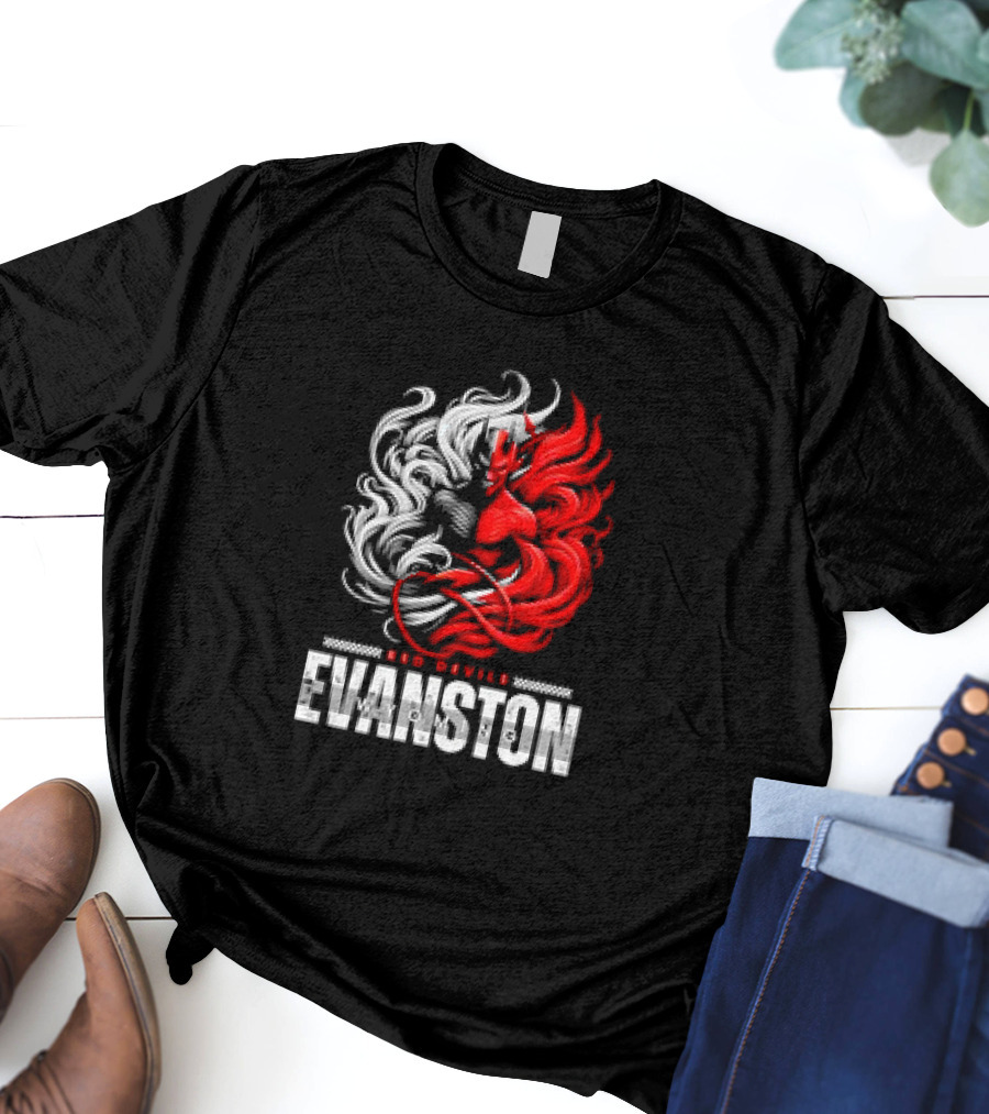Evanston Red Devils Wyoming Fiery Mascot T-Shirt