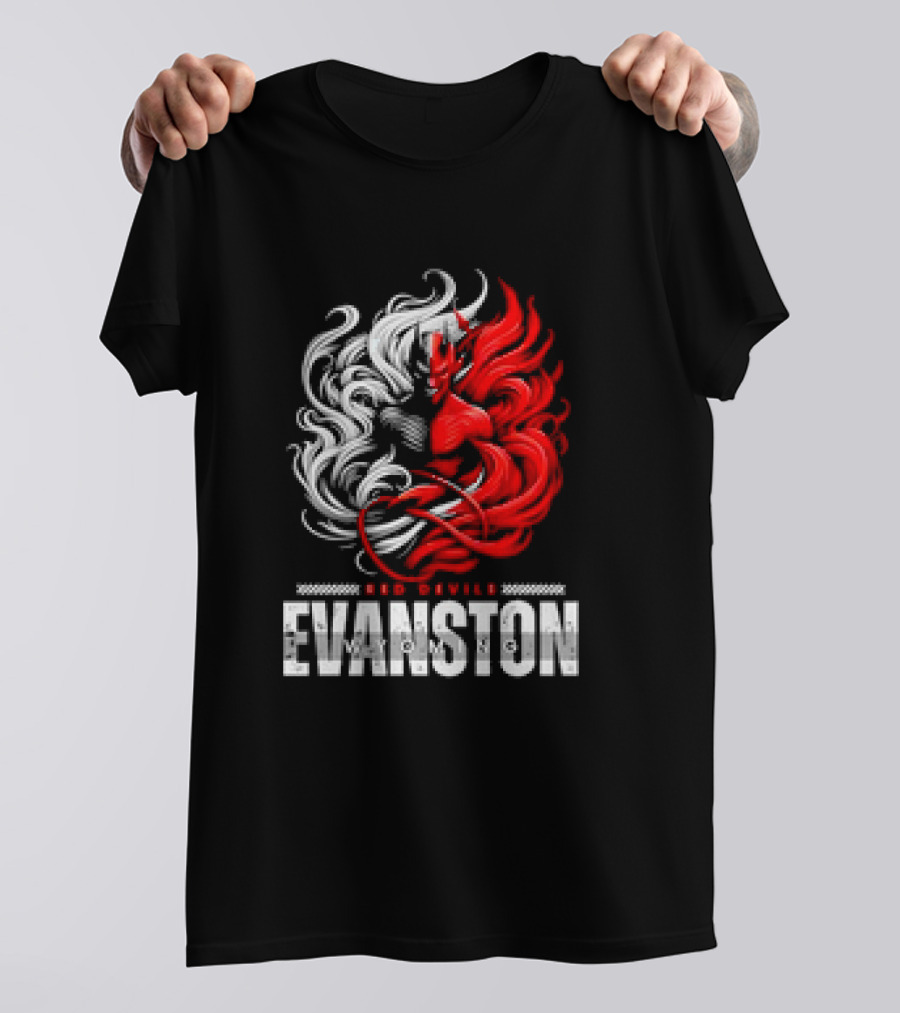 Evanston Red Devils Wyoming Fiery Mascot T-Shirt
