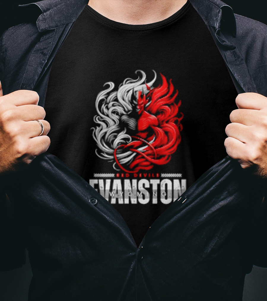 Evanston Red Devils Wyoming Fiery Mascot T-Shirt