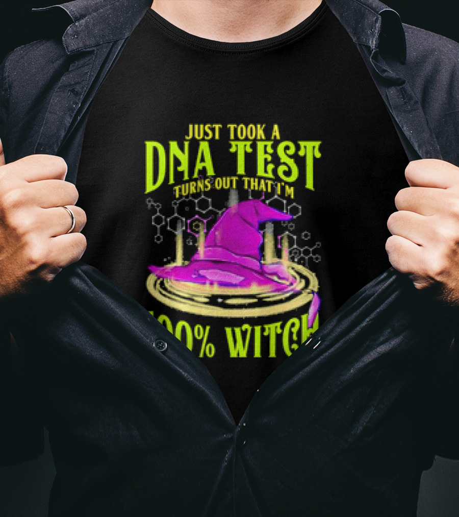 Just Took A DNA Test Turns Out I'm 100% Witch Creepy Pentagram T-Shirt
