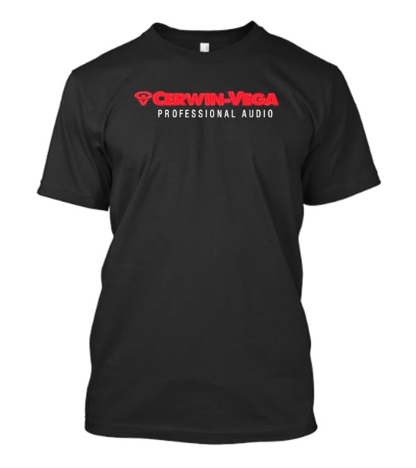 Cerwin-Vega Professional Audio Speaker Logo Black T-Shirt