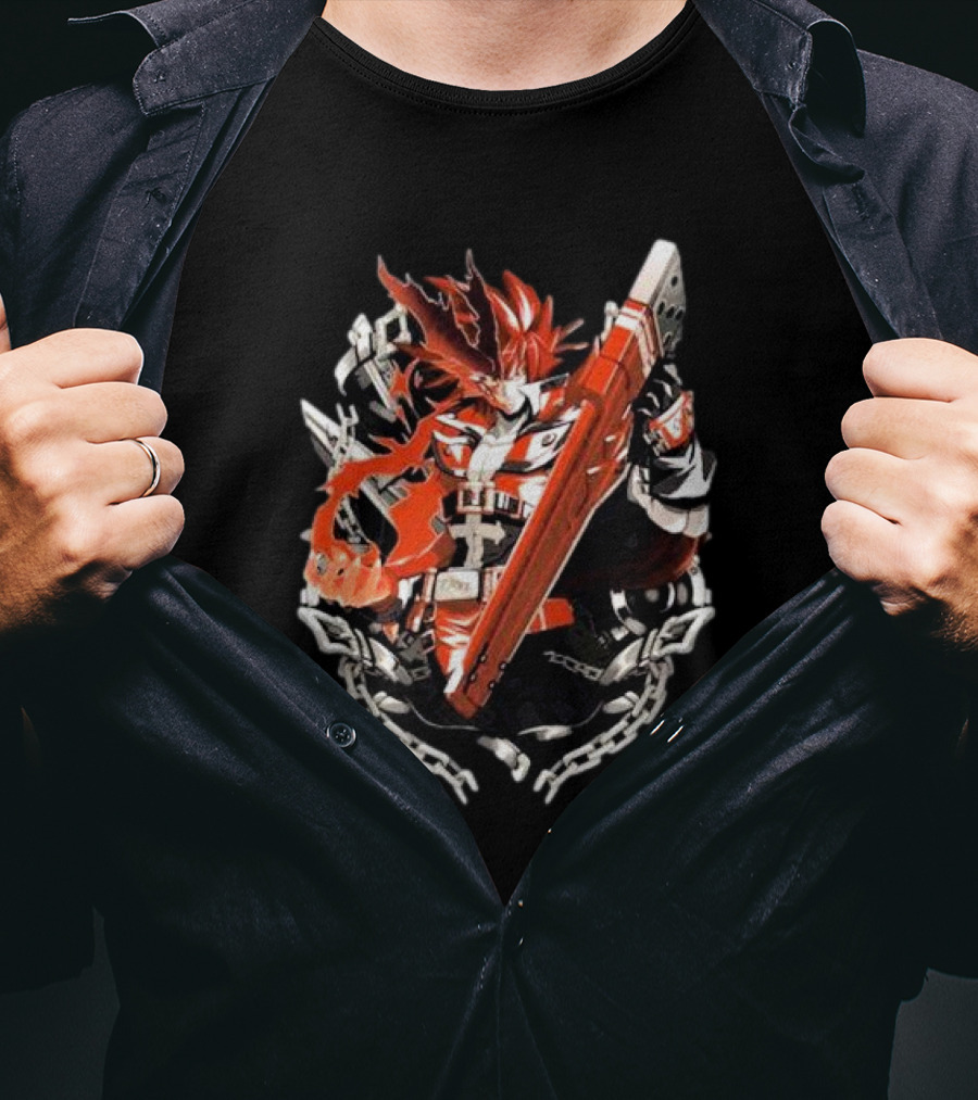 Guilty Gear Sol Badguy Iconic Red Sword Battler T-Shirt