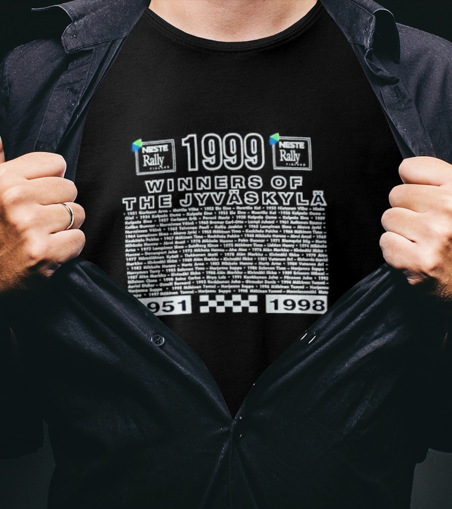 Neste Rally Finland 1999 Winners Of The Jyväskylä 1951-1998 T-Shirt