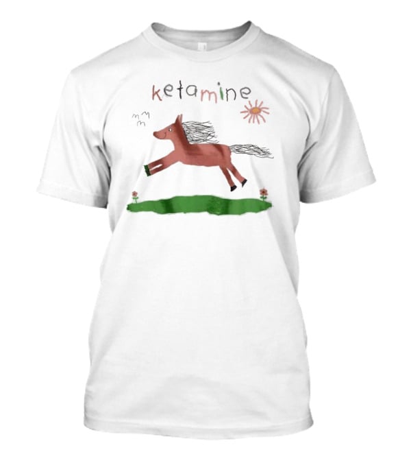 Ketamine Horse Meme With Sun And Grass T-Shirt