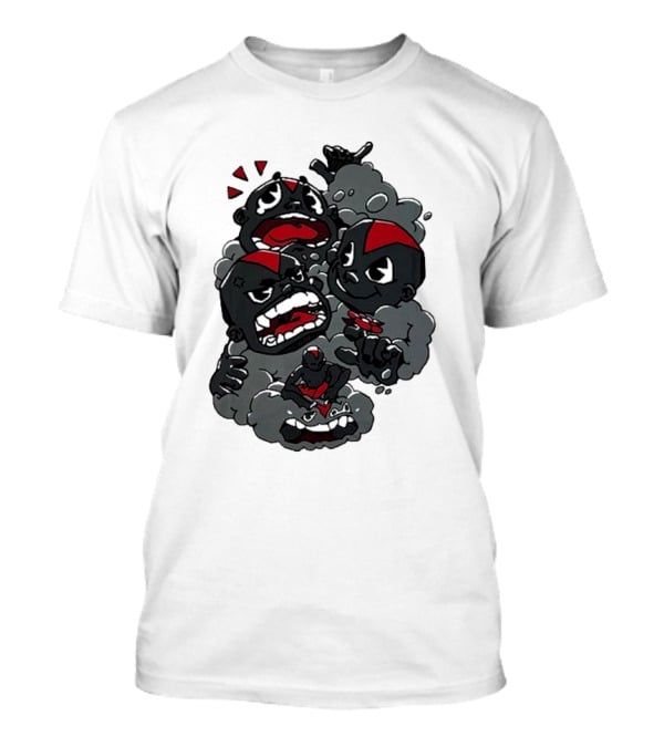 Lil Darkie Emotional Expressions Character Faces Joystick T-Shirt