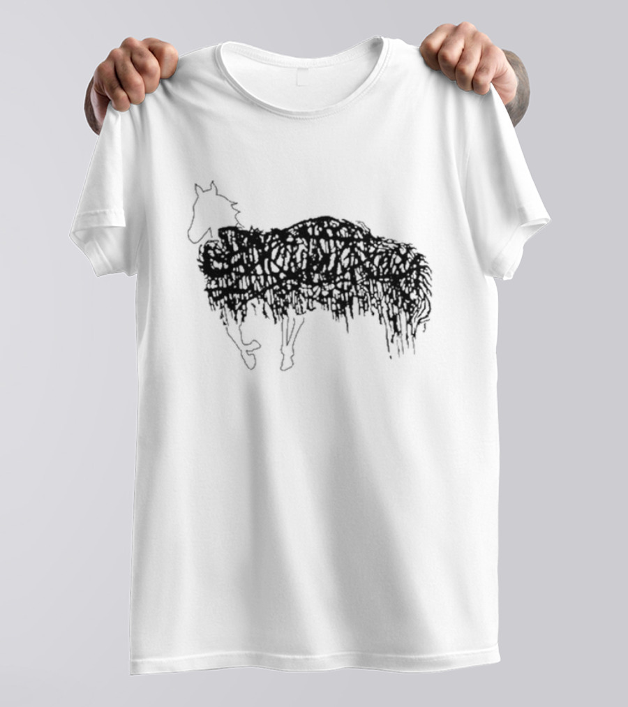 Sanguisugabogg Pony Cover Abstract Dripping Horse T-Shirt