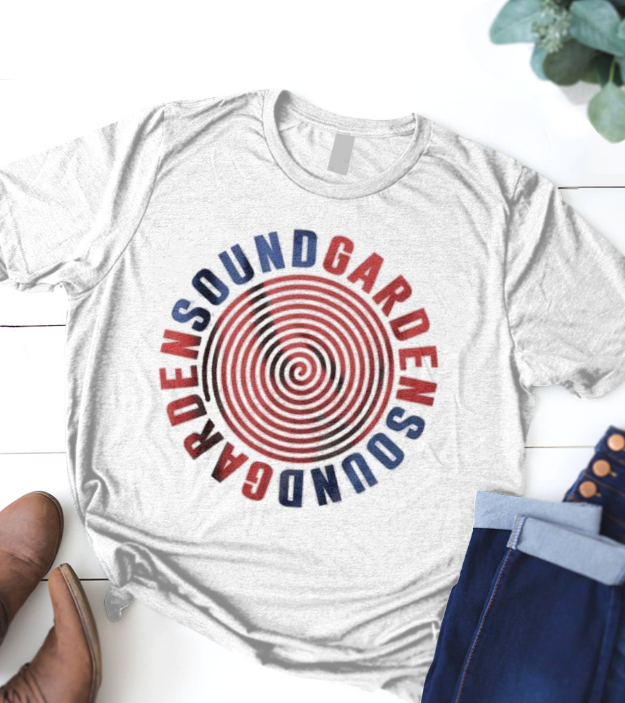 Soundgarden Spiral Red Blue Vintage T-Shirt