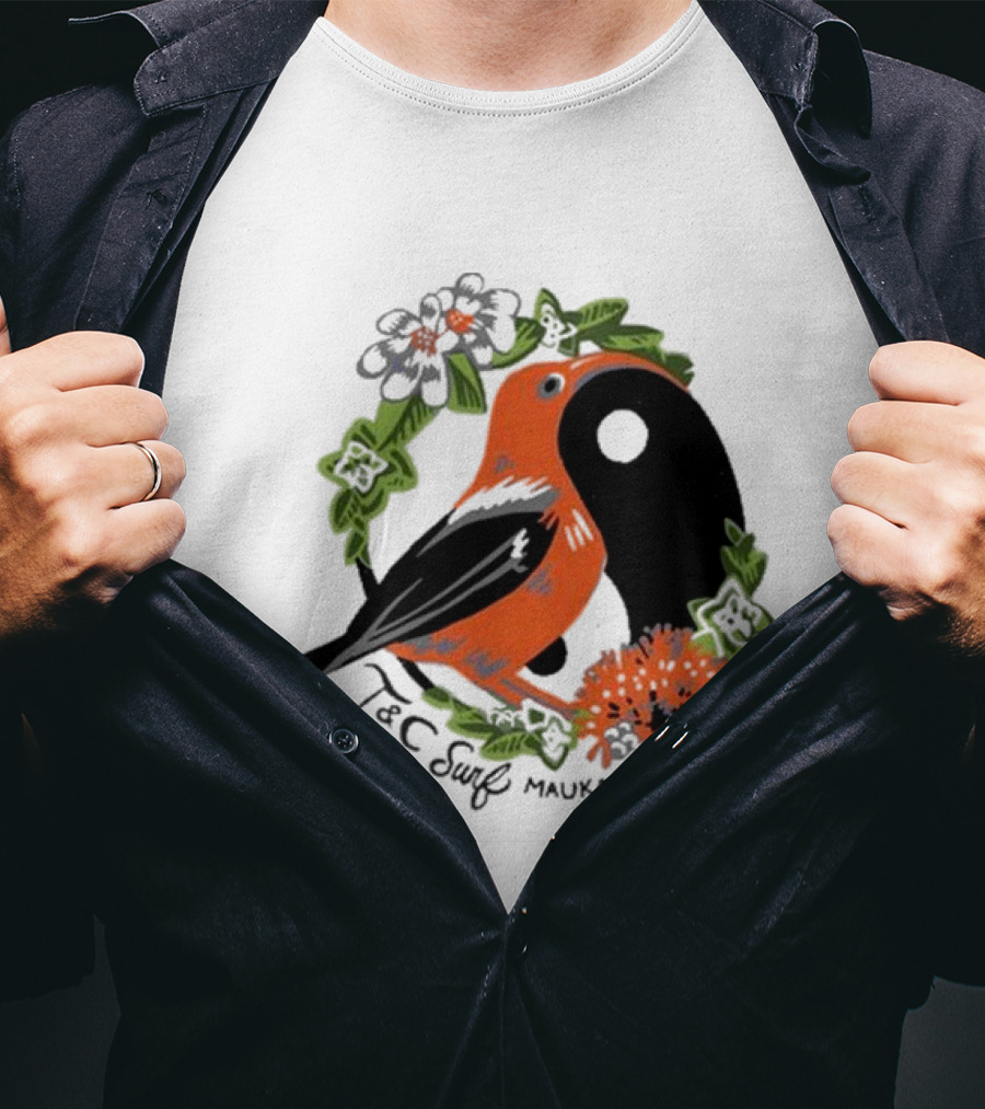 T&C Surf Mauka To Makai Bird Floral Yin Yang T-Shirt