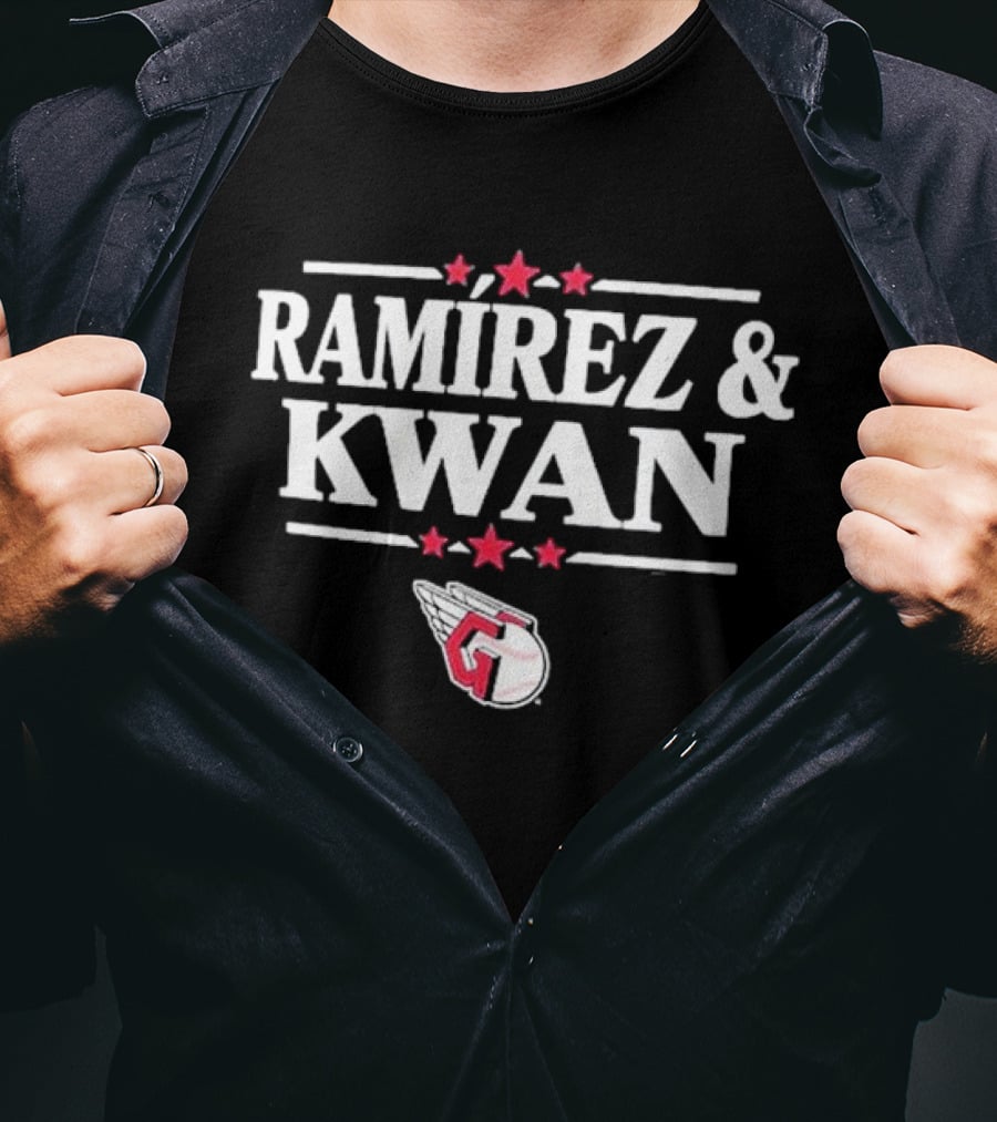 Cleveland Guardians Ramirez And Kwan Winged Baseball T-Shirt