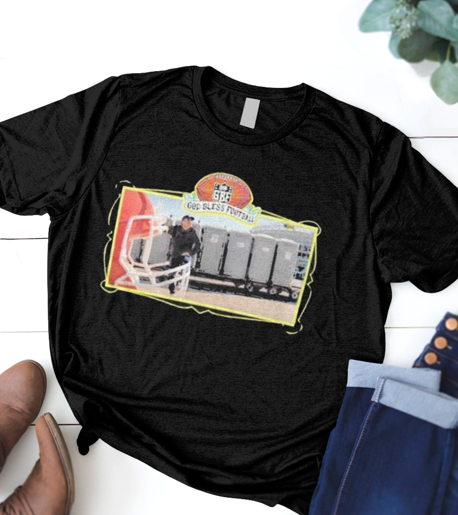 God Bless Football GBF Stadium Porta Potty T-Shirt
