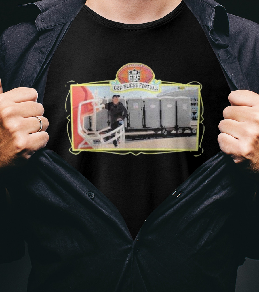 God Bless Football GBF Stadium Porta Potty T-Shirt