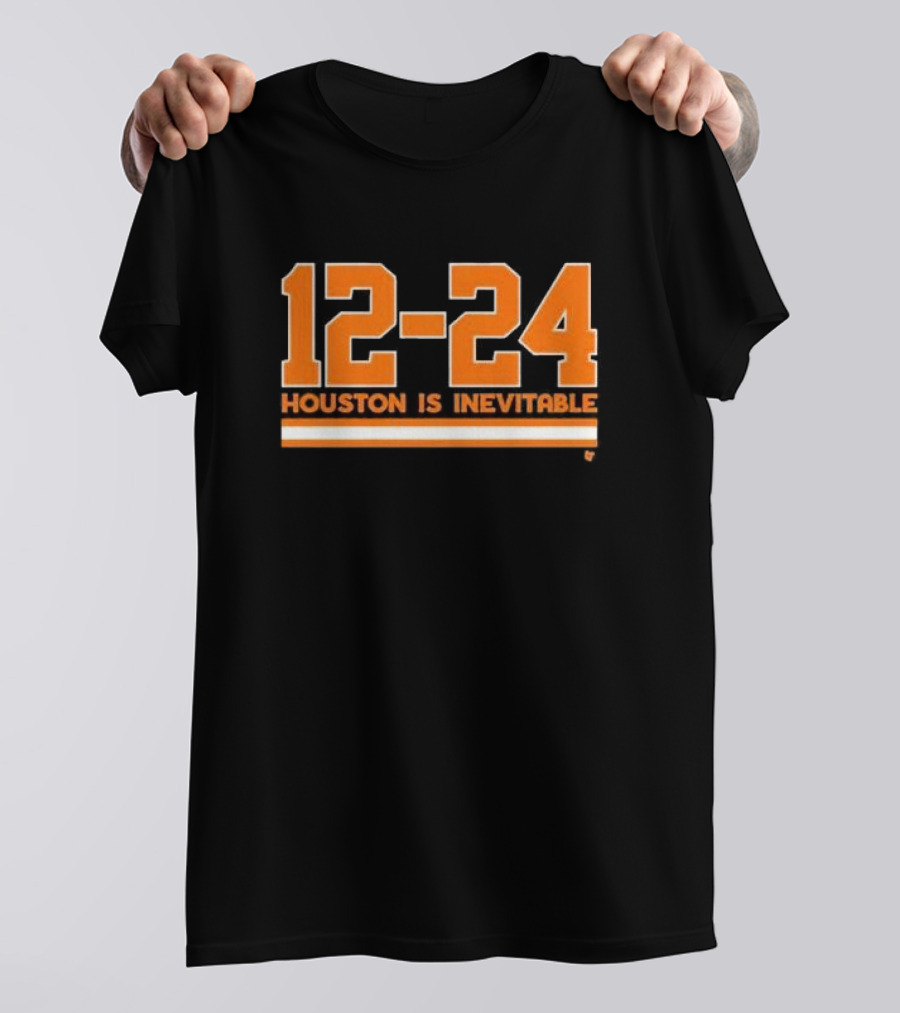 12-24 Houston Is Inevitable Orange Text T-Shirt