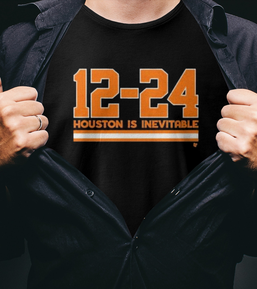 12-24 Houston Is Inevitable Orange Text T-Shirt