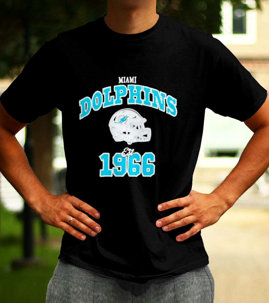 Miami Dolphins Est 1966 Aleali May Collaboration T-Shirt
