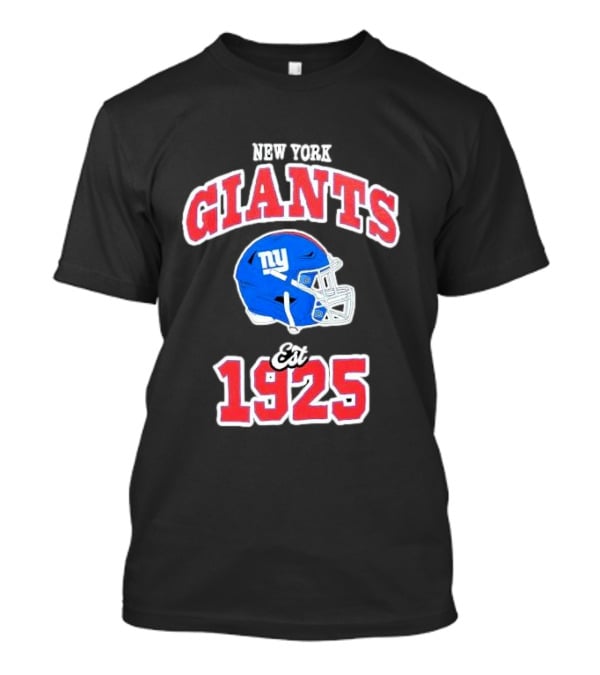 New York Giants Est 1925 Blue Helmet Aleali May Collaboration T-Shirt