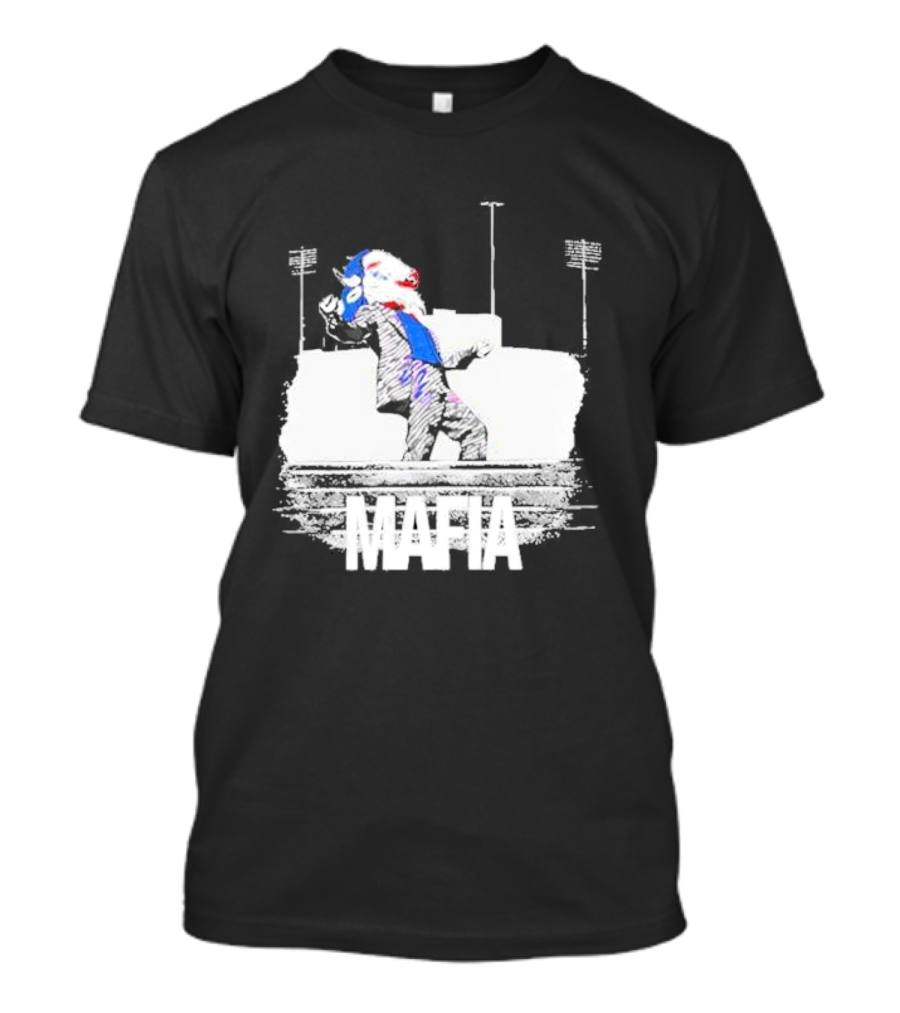 Put On A Happy Face Mafia Buffalo Bills Stadium Steps T-Shirt