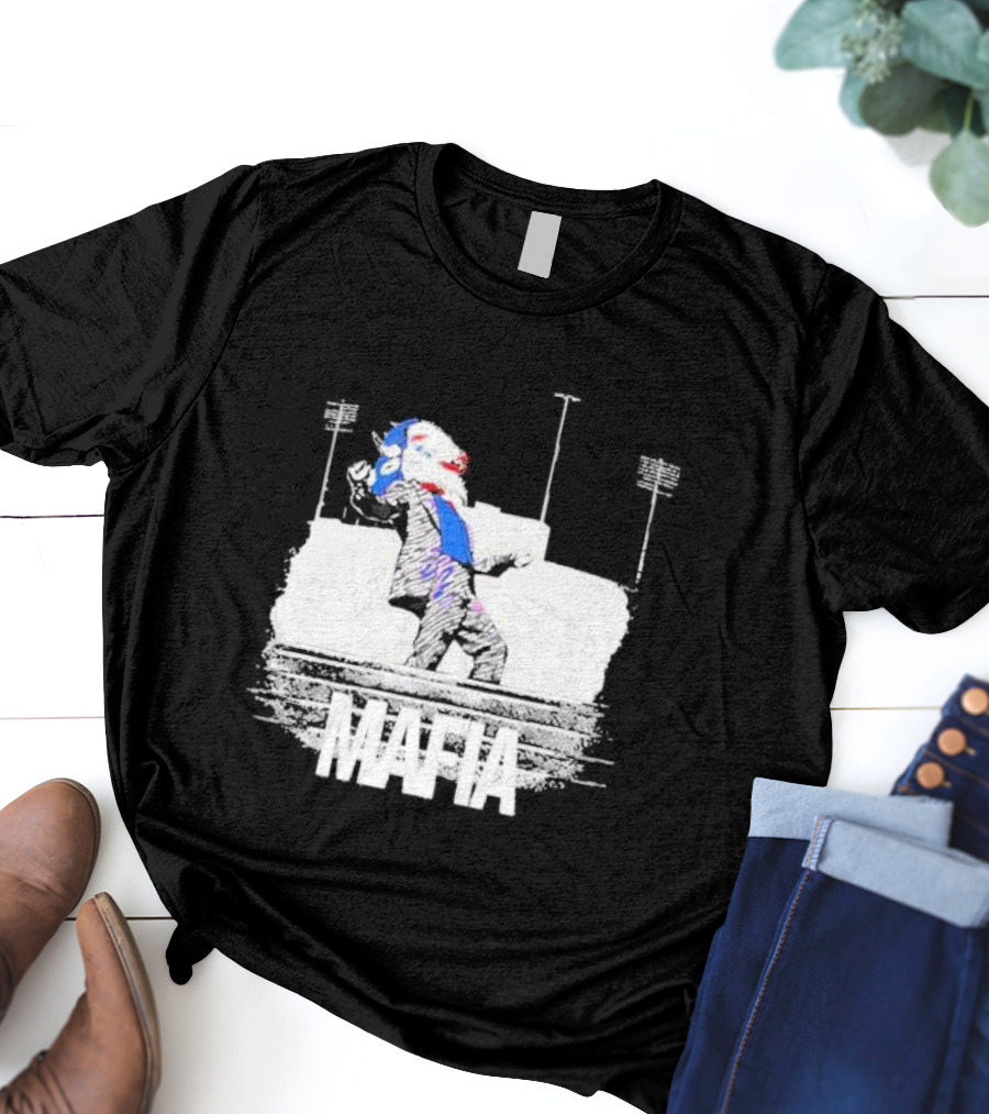 Put On A Happy Face Mafia Buffalo Bills Stadium Steps T-Shirt