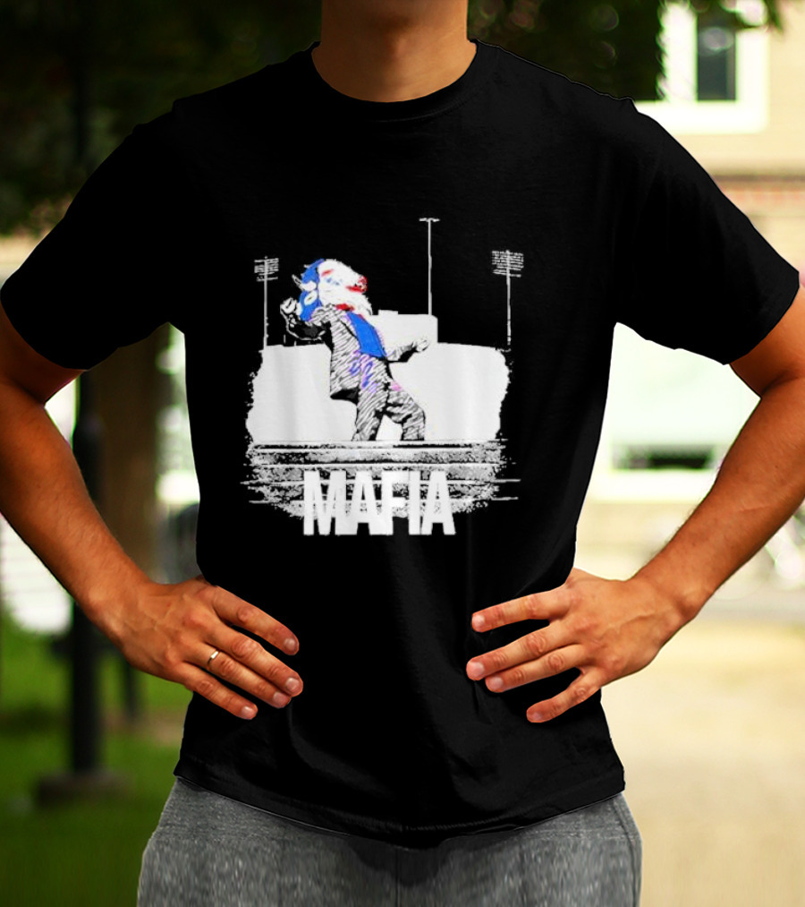 Put On A Happy Face Mafia Buffalo Bills Stadium Steps T-Shirt