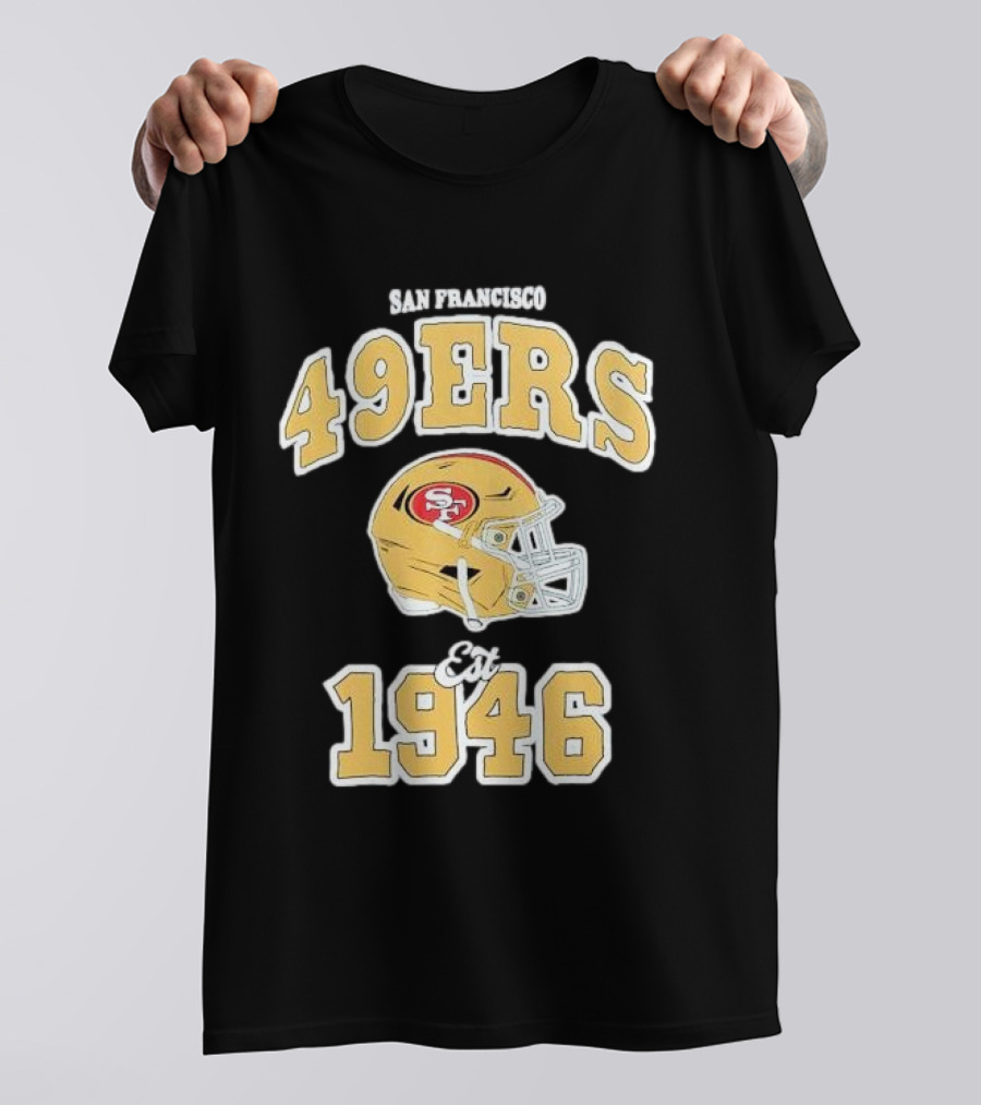 San Francisco 49ers Est 1946 Aleali May Helmet T-Shirt