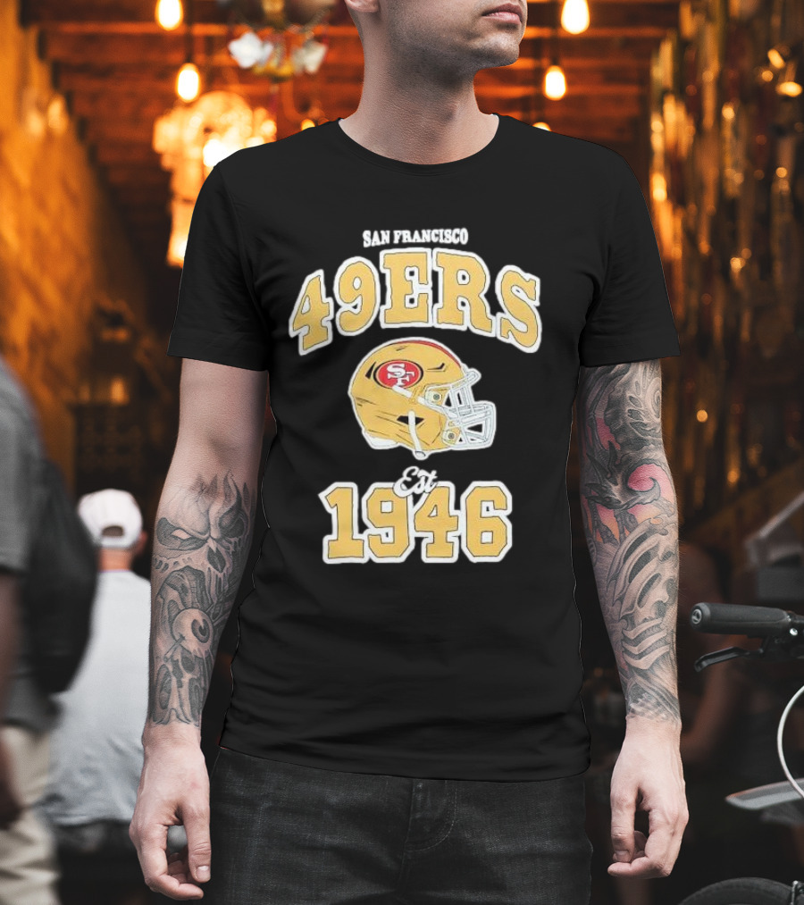 San Francisco 49ers Est 1946 Aleali May Helmet T-Shirt
