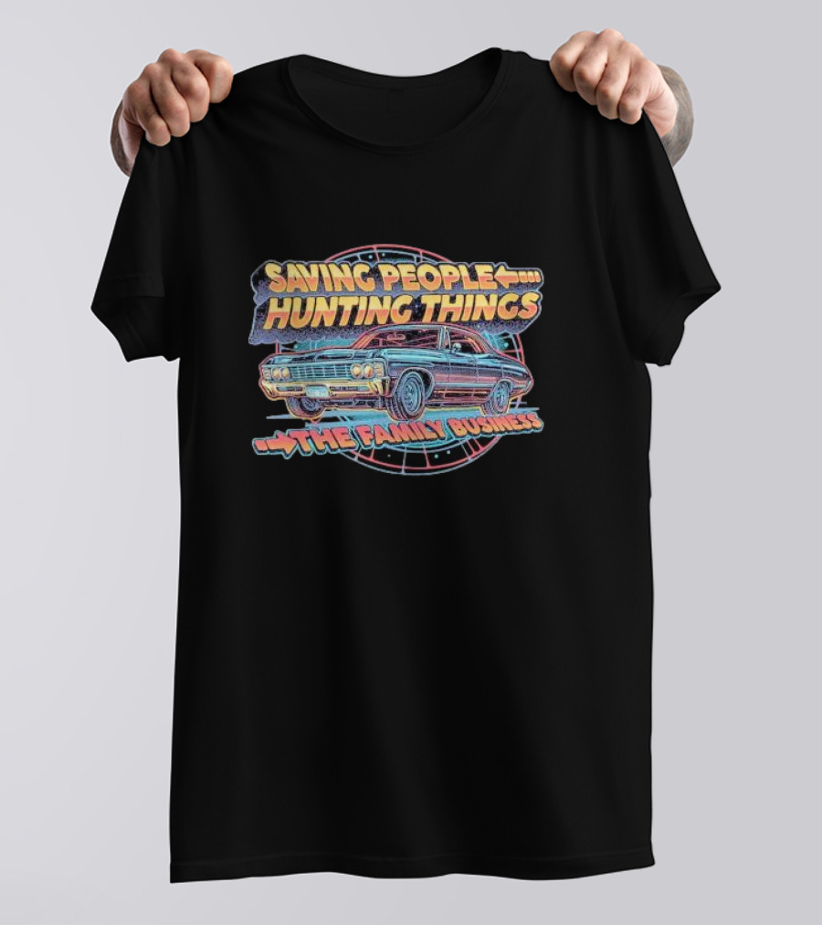 Saving People Hunting Things The Family Business Classic Car T-Shirt